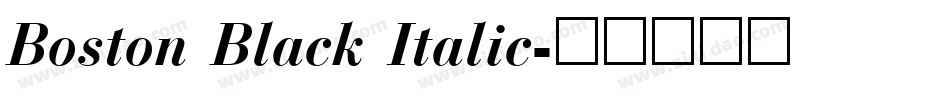 Boston Black Italic字体转换